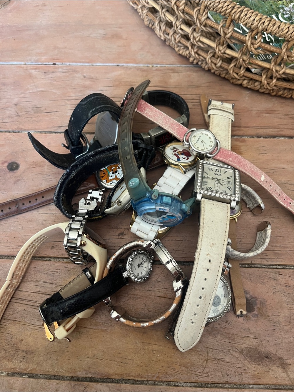 Mixed Lot of Assorted Women's Watches - White, Black, Pink, Blue.